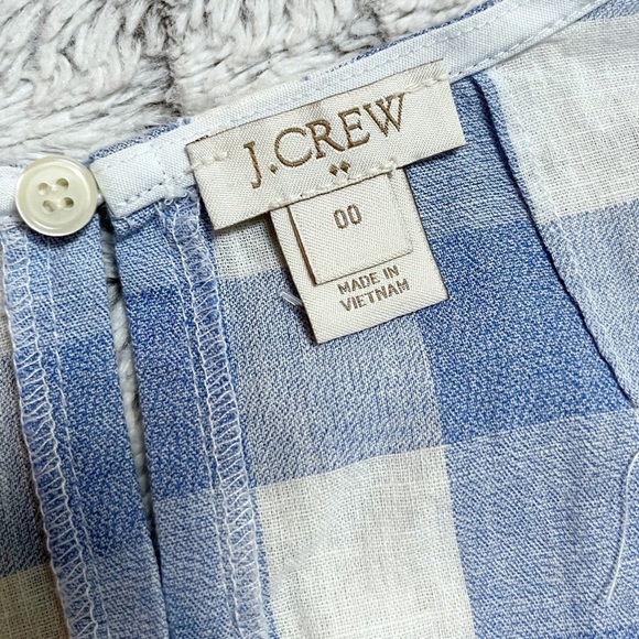 J Crew Blue Gingham Tank - Picture 4 of 4
